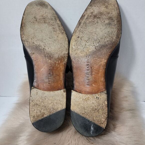 Ralph Lauren Mens Calf Monk Strap Black Leather Oxford Shoes Size 11 - Picture 12 of 12